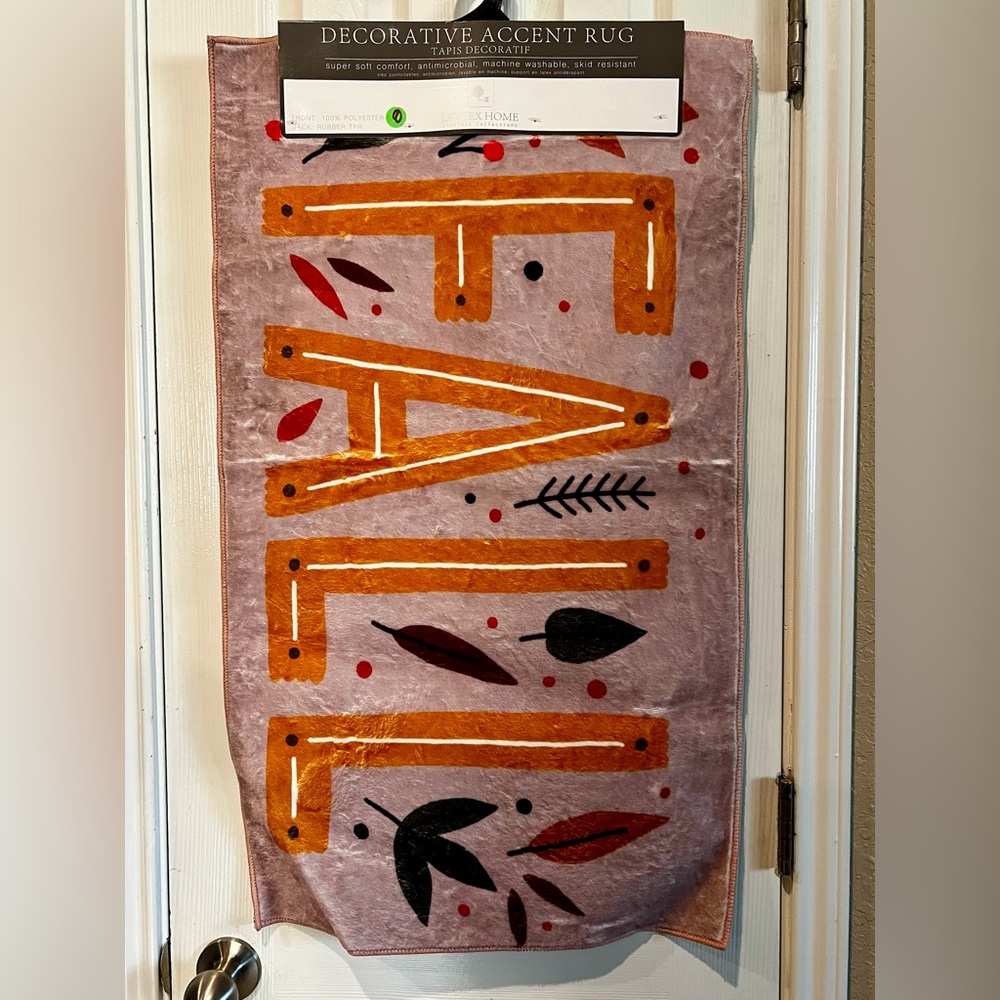 Levtex Fall Door Mat - Orange and Black Accents
